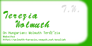 terezia wolmuth business card